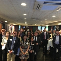 Everyone at the event gathered for a photo